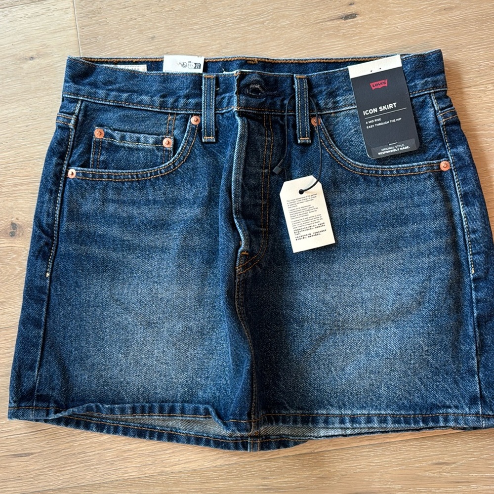 Levi Icon Denim Mini Skirt Size 27